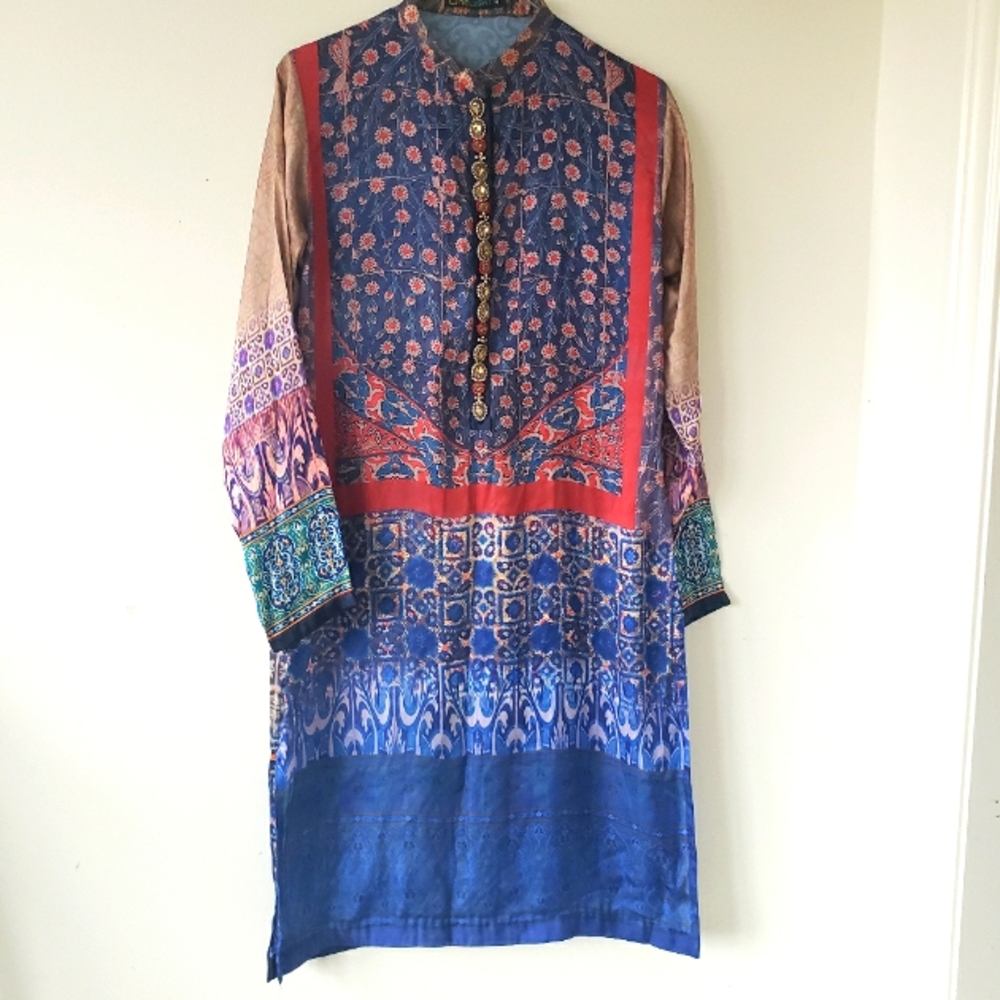 Multicolored Silk Kurta